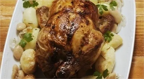 Chapon farci - plat de Noël