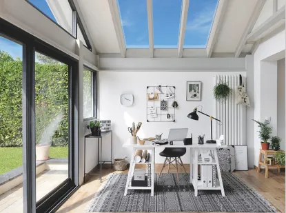 Un bureau-atelier a pu être installé dans l’agrandissement, offrant ainsi un nouvel espace de vie.